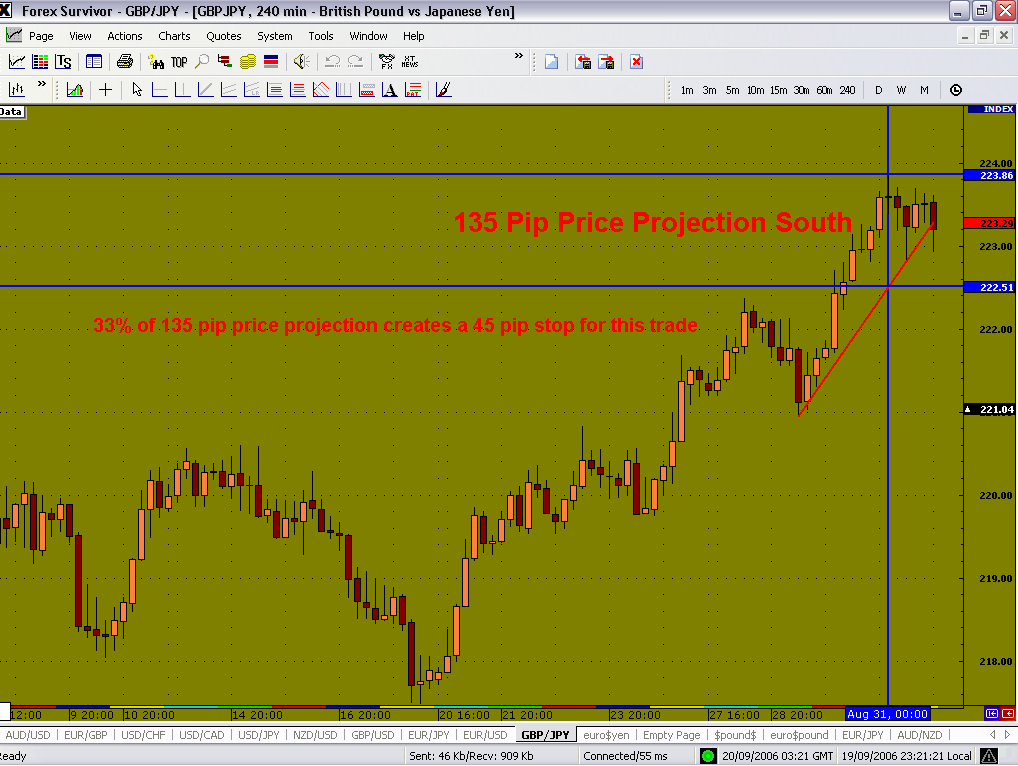 STOP LOSS VOOR TRADES MET 90 pips en meer. Hier hanteren we een 33% van de berekende prijsprojectie.