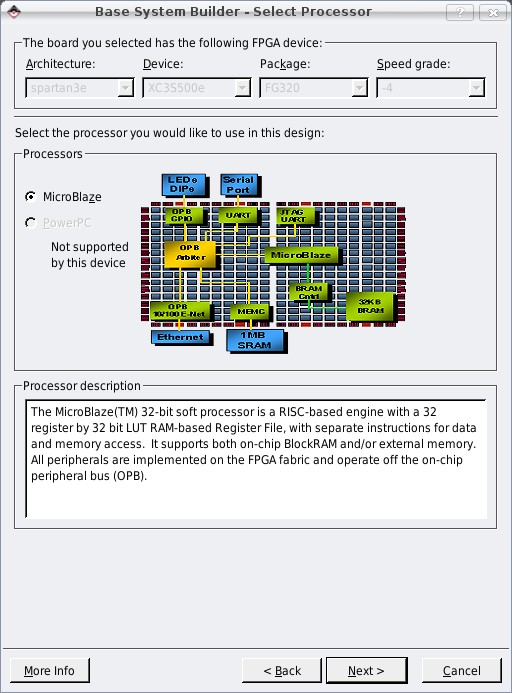 AppendixB:Opzettenvandebasishardware Figuur B.1 (links): Keuze van het ontwikkelbord - Spartan-3E rev. D.