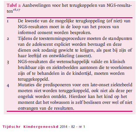 Ons voorstel Knoppers et al, EJHG 2013 Bredenoord & de Vries,