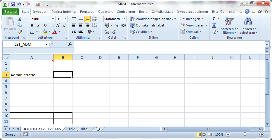 Stap 4 Parameters Doormiddel van de Excel Controller kunt de overzichten, dynamische maken met waardes (parameters) die u in Excel in geeft.