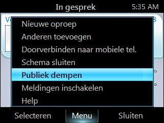 Gebruikershandleiding Polycom CX500/CX600/CX3000 IP-telefoon De schermtoetsen en functies voor oproepen gebruiken Het is mogelijk dat uw telefoon niet alle (scherm)toetsen en functies heeft die