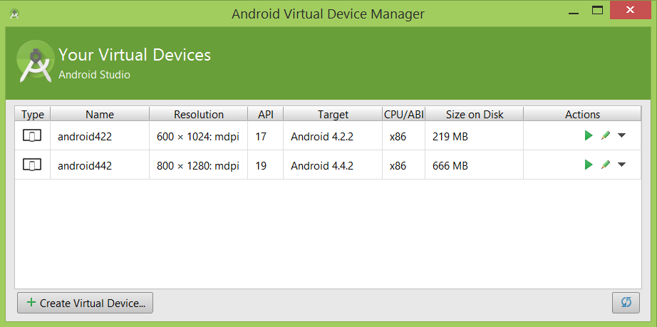 Android - werkomgeving 5/6 Het DDMS (Dalvik Debug Monitor Server) perspective wordt standaard getoond. Met deze tool kan je jouw app debuggen.