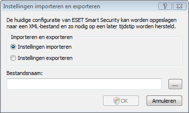 5. Geavanceerde gebruiker In dit hoofdstuk worden functies van ESET Smart Security beschreven die handig kunnen zijn voor meer gevorderde gebruikers.