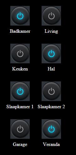 4.3 PHP Omdat onze klant de lichten in zijn woning wou beheren maken we gebruik van een webserver. Op de webserver draait een PHP-pagina waarmee we oproepen welke leds actief zijn en welke niet.