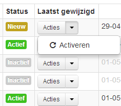 Figuur 7 Resultaat import De correcte rijen worden meteen geïmporteerd. De blauwe balk informeert u over het aantal rijen die succesvol geïmporteerd zijn.