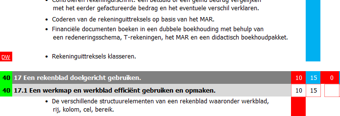 - B8 -> vul hier de naam van je school in (de naam wordt dan automatisch overgenomen in de andere tabbladen.