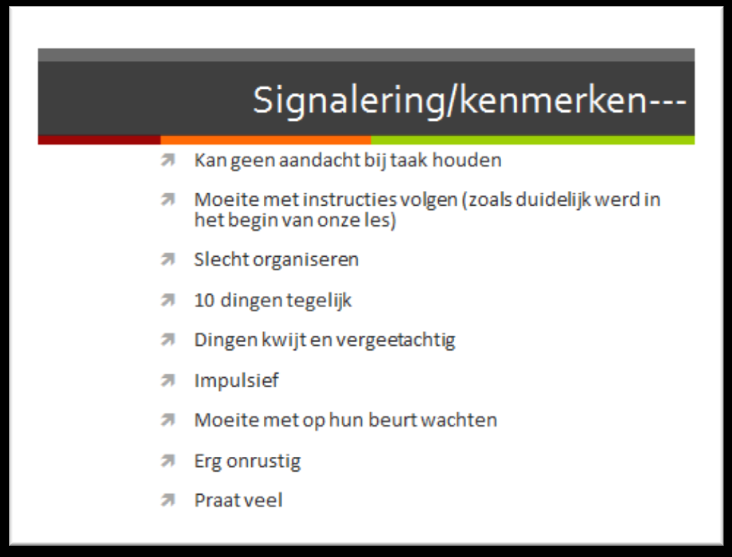 Het filmpje, ingezet als andere werkvorm ondersteunt wat we vertellen.