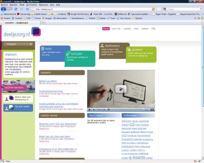 deeljezorg.nl Deeljezorg is een sociaal netwerk waarin deelnemers hun verhalen en ervaring kwijt kunnen met betrekking op de zorg.
