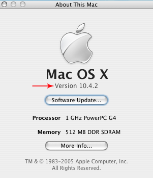 Controleren van de voorwaarden 1. Uw system moet op zijn minst beschikken over Mac OS X versie 10.3.9 of nieuwer. U kunt dit controleren door de volgende stappen uit te voeren: a.