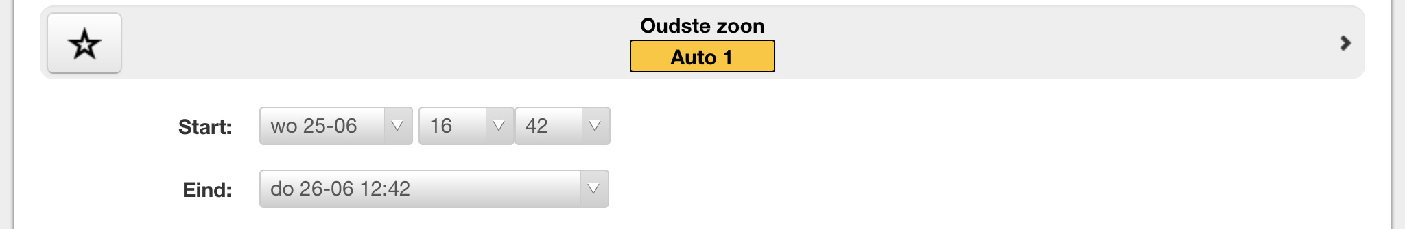 het kenteken betekent dat er voor dat kenteken een lopende of ingeplande parkeeractie is.