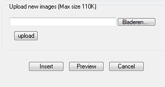 A. Invoegen van foto s U kan hier ook nog altijd foto s invoeren. De editor is interessant voor het invoeren van knopjes en kleine afbeeldingen.