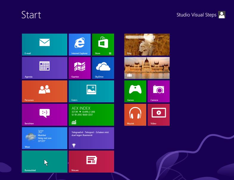 20 Het bureaublad Behalve de apps op het startscherm, bevat Windows 8 ook allerlei programma s. Wanneer u werkt met een programma, doet u dat op het bureaublad.