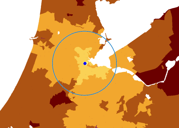 Dit is lager dan het percentage in het centrum en de verwachting is dan ook dat deze wijk beter bereikbaar is dan de centrumwijk Nieuwmarkt en Lastage. Middenmeer ligt een eind buiten het centrum.