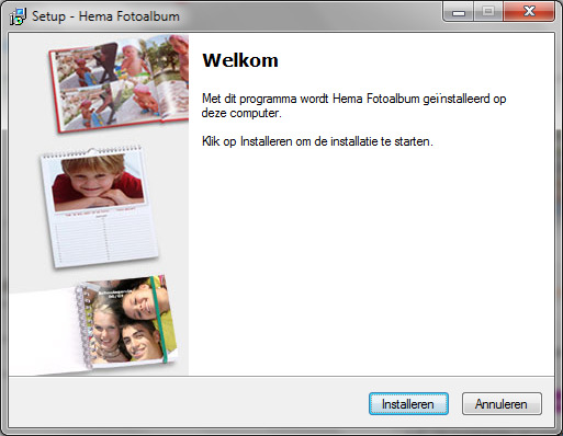 Het volgende venster verschijnt dan: Klik op Installeren. Het programma wordt geïnstalleerd op uw pc.