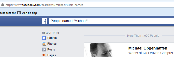 Voornamen (users-named) Facebook.