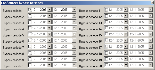 NL DATEQ SPL2TS/ SPL3TS Software handleiding 5 Tijdsloten instellen De limiters hebben per dag drie verschillende tijdsloten. Voor elk tijdslot kan de maximale geluidsdruk worden ingesteld.