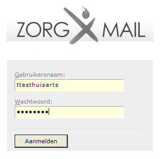 2 Inloggen Om gebruik te kunnen maken van ZorgMail Secure e-mail dient u eerst uw ZorgMail account te activeren. Ga naar website: https://www.zorgmail.nl/webmail om de applicatie te benaderen. 2.