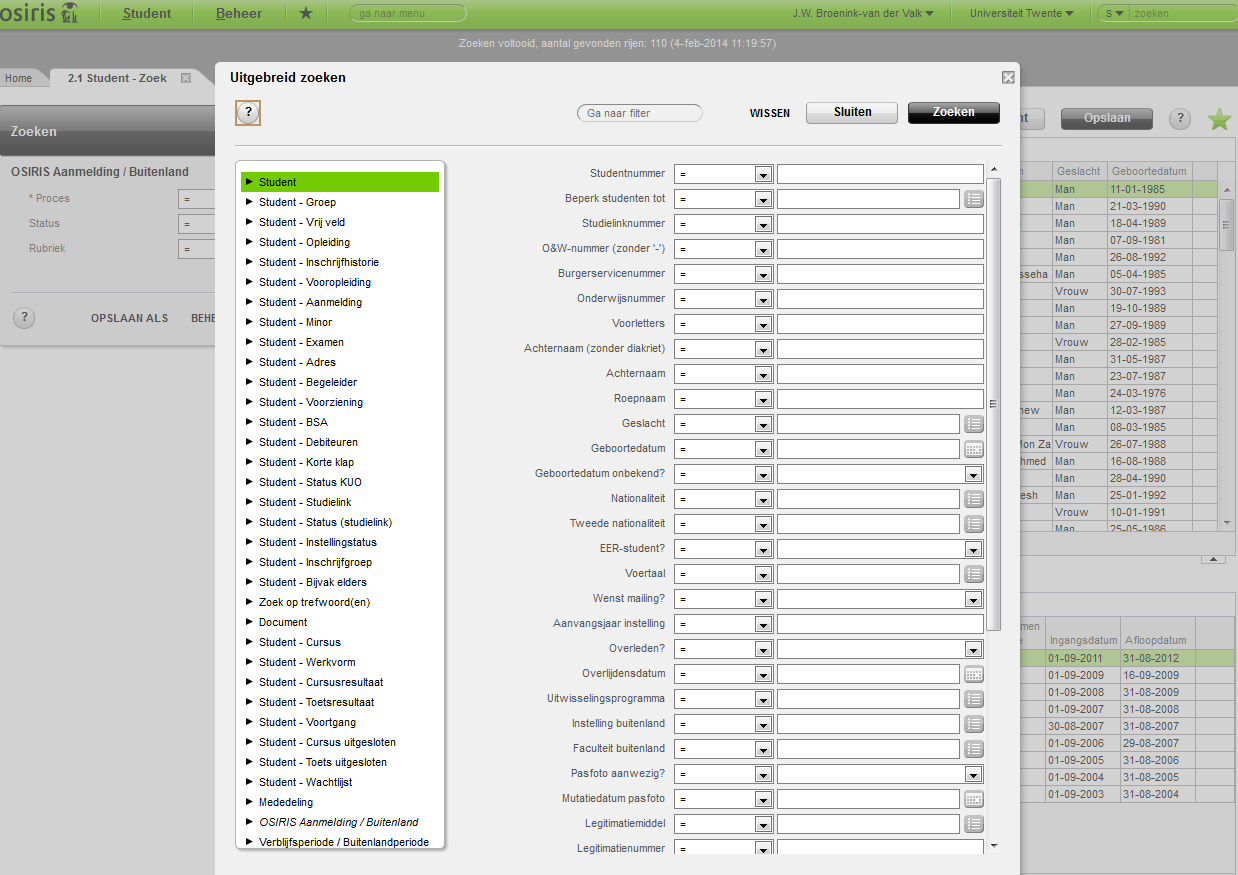 Selectie filters maken en Opslaan Doel: Een standaard selectie filter maken, extra filters toevoegen, de selectie opslaan en aanroepen.