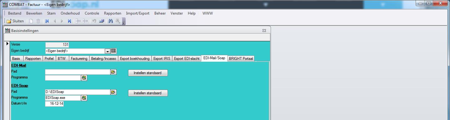 2. De software zelf. OPM: Als u al een EdiSoap programma gebruikt, moet u eerst achterhalen waar het pakket staat.