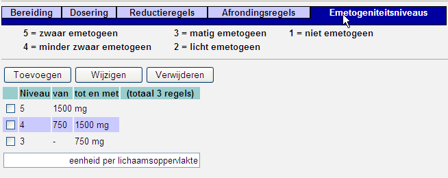 Stofnaam De stofnaam wordt gebruikt om het bereidingsprotocol samen te stellen.