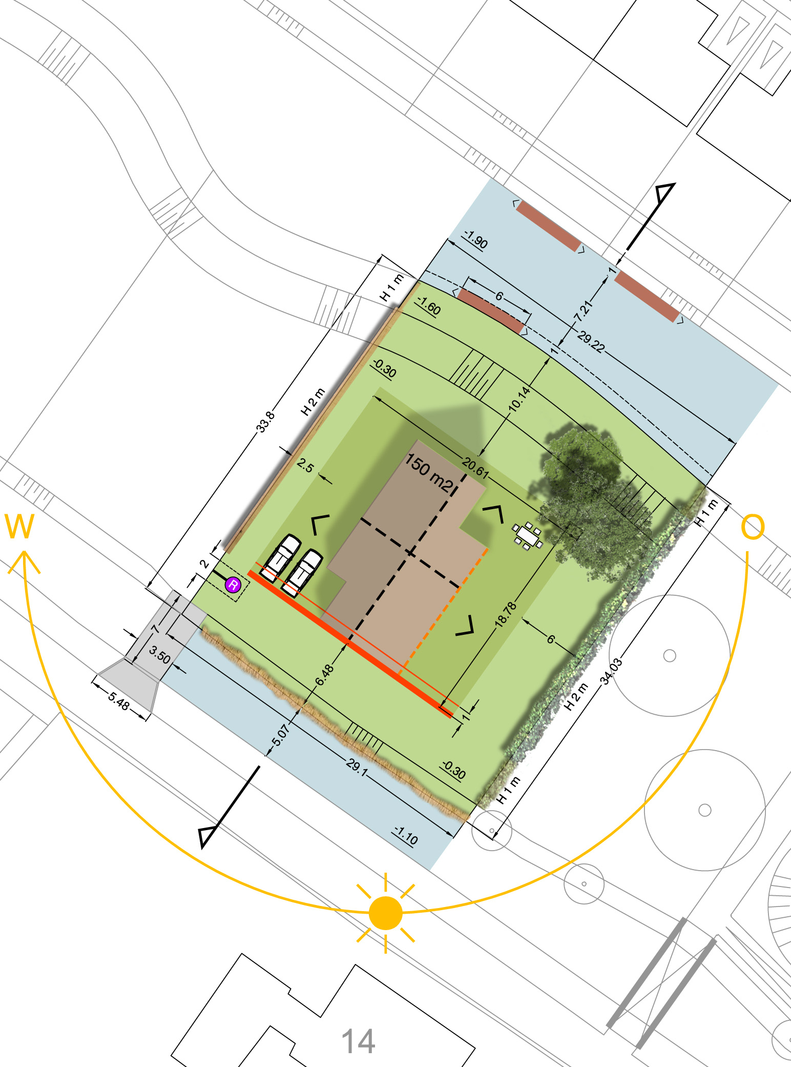 kavelnummer 10 A legenda A plattegrond doorsnede AA 4