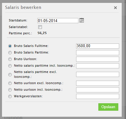 5 Mutaties medewerker vaste gegevens 5.1 Mutatie gegevens huidige of toekomstige periode Ga via Explorer naar de betreffende medewerker bij wie u een wijziging wilt doorvoeren.