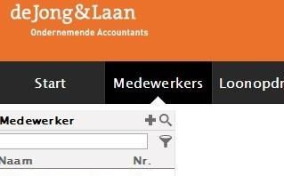 2 Aanmaken medewerker Klik in het menu op 'Medewerkers'. Om een nieuwe medewerker toe te voegen, klikt u op het plusje achter medewerker.