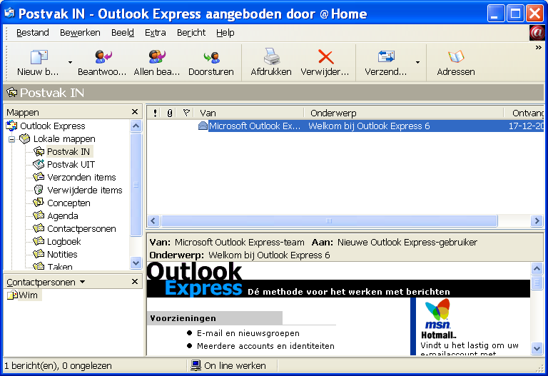 De meest gebruikte programma s die dit mogelijk maken zijn OUTLOOK EXPRESS dat onderdeel is van Windows en OUTLOOK dat het grote broertje is van OUTLOOK EXPRESS (meer mogelijkheden) dat onderdeel