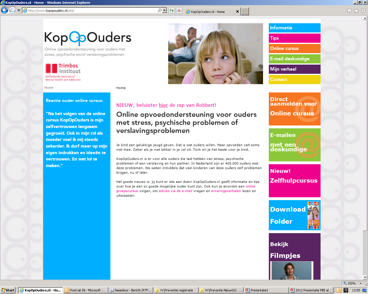 Kop Op Ouders online chatcursus www.kopopouders.