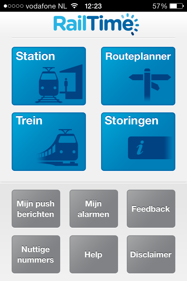 Favorieten een goed puntje voor meldingen/storingen en de faciliteiten op stations bekijken.