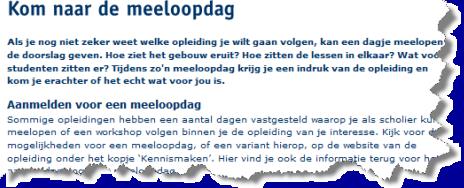 BEGELEIDING MEELOOPACTIVITEITEN ZEER