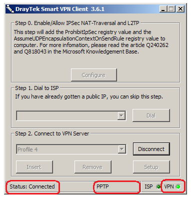 Geef hier de naam op van het VPN profiel, vervolgens geeft u bij VPN Server IP/HOST Name het externe ip-adres op van de DrayTek.