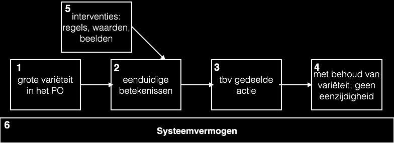 Figuur 1: Systeemvermogen in het primair onderwijs: gedeelde betekenis vanuit en met behoud van pluriformiteit. 1.3.