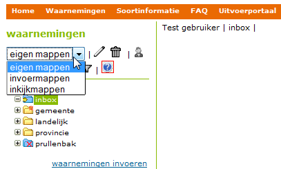 Medewerker: alle waarnemingen uit de geselecteerde map mogen bekeken worden en er mogen waarnemingen aan de map worden toegevoegd Beheerder map: alle waarnemingen uit de geselecteerde map mogen