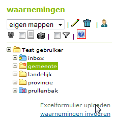 Waarnemingen uploaden Het invoerportaal geeft u de mogelijkheid uw waarnemingen in een keer toe te voegen aan het invoerportaal. Daarvoor gebruikt u het Excel upload formulier.