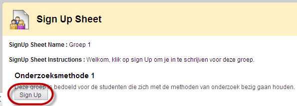 Collaboration, Calendar, File Exchange, Blogs, Journals, Wikis. De docent kan deze wel of niet beschikbaar stellen. Inschrijven voor groepen 1. Klik in het Course Menu op Tools. 2.