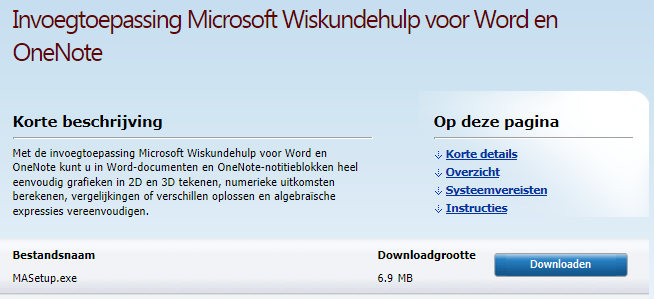 MATHEMATICS: het gratis cas rekentoestel van Microsoft Op http://www.microsoft.com/download/en/details.aspx?id=15702 vind je een gratis cas-rekenmachine.