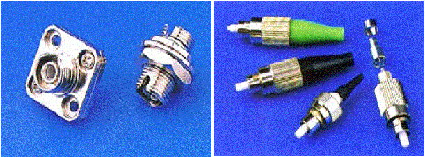 1.5.1 Lijmverbinding Fig. 2.5 Vezelconnectoren Bij een lijmverbinding wordt een lijmstof tussen beide vezeluiteinden aangebracht. De lijm gaat de verbinding verstevigen en deze ook volledig omsluiten.