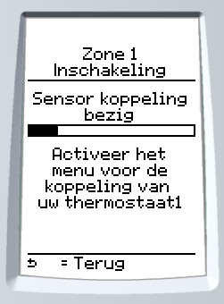 INSTLLTIE Menu Thermostaat/Voeler" Druk op de toets Selecteer op het scherm Thermostaat/Voeler met de toetsen evestg met toets Overzcht van de bekabelng e Verbreek de spannng naar de regelkast