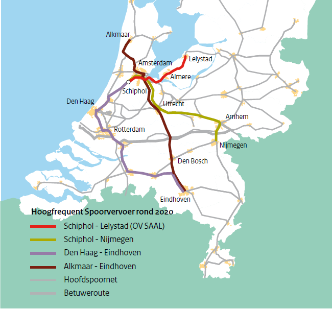 Figuur 1: Overzicht van de PHS-corridors 2.