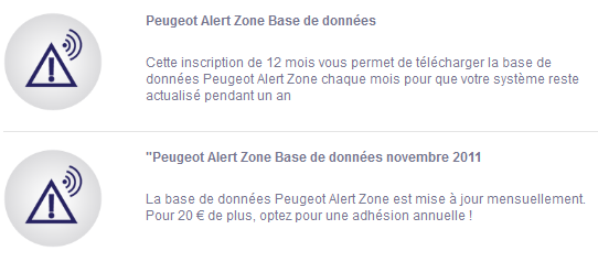 1. Procedure voor het aanschaffen, downloaden en automatisch installeren van de Peugeot Alert Zone-bestanden op een cd-rom (AANBEVOLEN PROCEDURE) Ervaren gebruikers kunnen kiezen voor een
