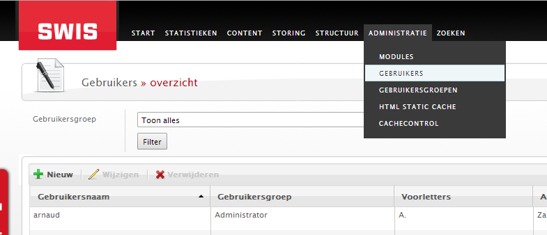 V. Gebruikers beheren Als website-eigenaar of beheerder van het CMS ben je verantwoordelijk voor de gebruikersadministratie. Je maakt nieuwe gebruikers aan en geeft hen de juiste rechten.
