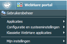 3 Gebruikersbeheer toevoegen aan startmenu U kunt ervoor kiezen om de applicatie Gebruikersbeheer toe te voegen aan het startmenu van WebHare Application Portal.