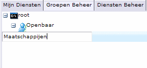 3.2 Aansluitnummers aan een gebruikersgroep toevoegen/verwijderen In het tabblad Groepen Beheer worden aan de rechtkant de groepen in een boomstructuur weergegeven.