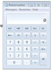 de app van de rekenmachine: Daarmee wordt de
