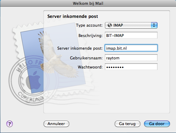 LET OP! Als u over een IMAP account beschikt of als u met uw POP3 account gebruik wilt maken van de IMAP-functionaliteit kunt u hieronder verder gaan.