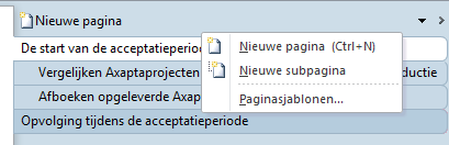 Je kan secties bijmaken of sectiegroepen bijmaken. 4 Achter het tabblad van de laatste sectie staat een tabblad om een nieuwe sectie mee aan te maken.