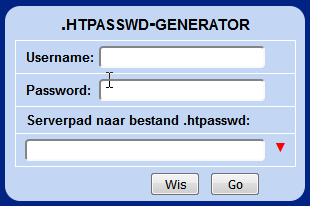 30 Bonus: Directory beveiligen met een wachwoord Bonus: Directory beveiligen met.htaccess en.htpasswd Surf naar tools.aharef.nl, en scroll naar.htpasswd-generator Met een.htaccess en een.