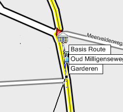 Oefening 2: Route aanpassen Echter, de route is veranderd