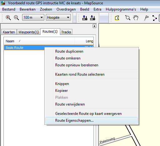 Oefening 2: Route aanpassen